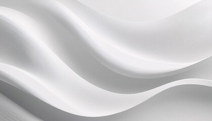 Fototapeta premium 白く立体的な曲線の表現 背景画像 Generative AI
