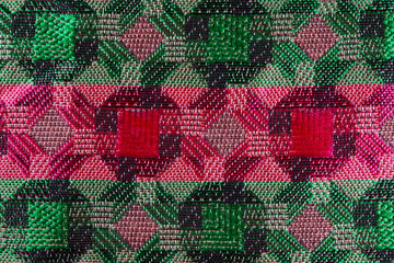 Cationic woven brocade cloth macro detail texture