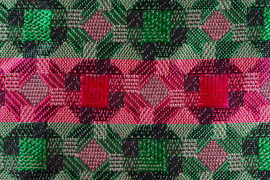 Cationic woven brocade cloth macro detail texture