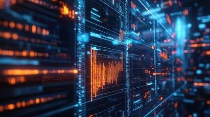 Naklejka premium A fintech company disrupting the traditional insurance industry with AIbased tools, FinTech, Innovative and disruptive