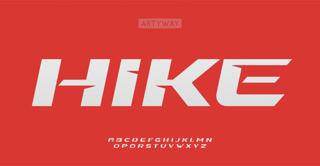 Angular geometric letters, dynamic bold italic letters, speed font for athletic logo, powerful branding, sporty headline, active typography, adventurous and edgy design. Vector typeset.