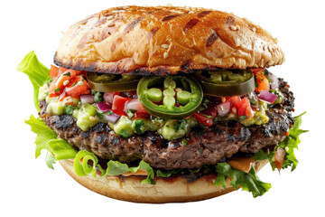Tasty Tex-Mex Beef Patty Isolated On Transparent Background