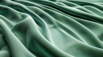 Obraz premium Elegant backdrop with space for design, in soft green corduroy folds.