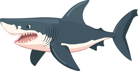 Fototapeta premium simple vector cookiecutter shark clipart