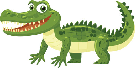 Obraz premium simple vector crocodile clipart
