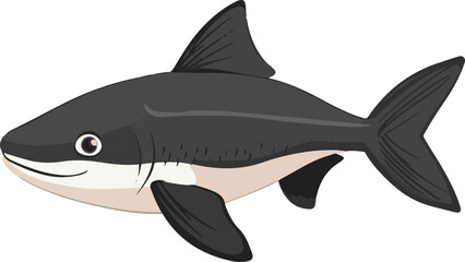 Obraz premium simple vector dogfish clipart