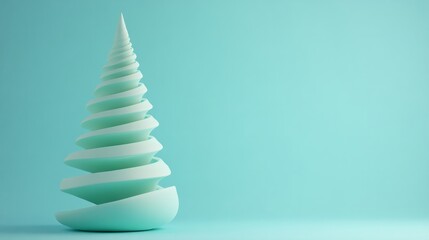 3d rendered abstract christmas tree