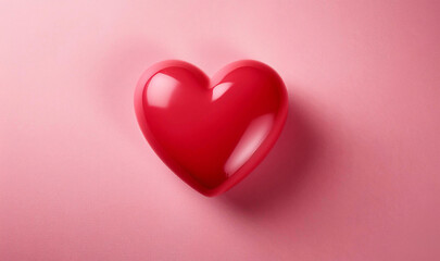 Obraz premium Love Symbol - Heart on a pink background