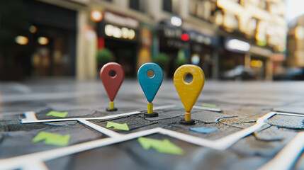 Fototapeta premium abstract professional business team people innovation connection of line from nail node to node on map background , networking concept