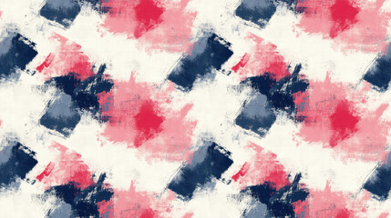 Seamless pattern of abstract expressionism art featuring pastel colored strokes creating a mysterious and beautiful mood on a textured white canvas background