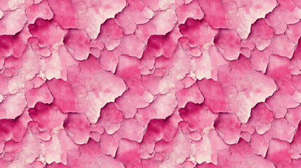 Fototapeta premium Artistic seamless pattern of taffy inspired designs with pink crumbled textures and watercolor effects for creative backgrounds and fabric designs