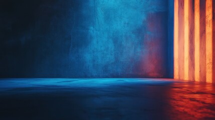 Obraz premium Urban Abandonment: An Empty Room with Abstract Light