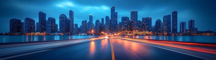 Fototapeta premium Tech savvy city, modern high-tech society