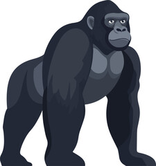 Naklejka premium simple vector gorilla clipart