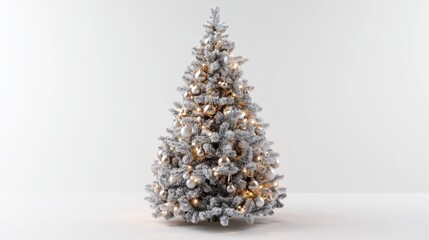 christmas tree with golden decoration