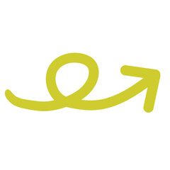 一回転する矢印1（黄色）