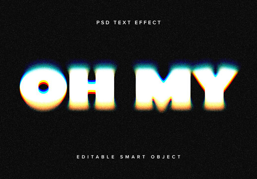 Dissolving Glitch Text Effect Mockup