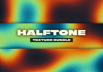 Set of Colourful Halftone Texture Bundle - Powered by Adobe