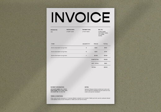 Minimal Invoice Layout