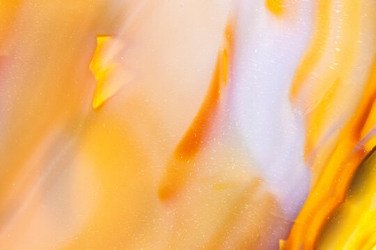 Agate Closeup In Orange Tones  