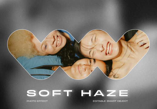 Soft Haze Image Effect Mockup