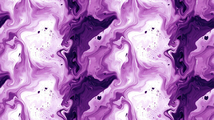 Obraz premium Seamless abstract violet marble pattern with vibrant paint stains ideal for textile design and backgrounds