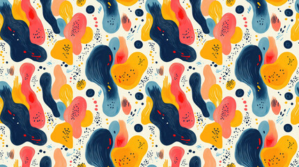 Watercolor seamless pattern featuring vibrant exotic fish swimming among coral reefs ideal for summer themed designs