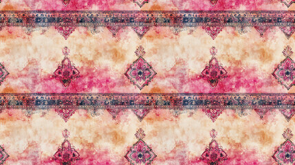 Seamless floral pattern featuring vibrant watercolor roses tulips and lilacs for textile and wallpaper design