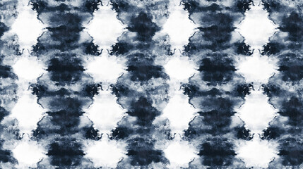 Psychedelic gray tie dye seamless pattern with hand painted splashes ideal for textile design and creative wallpaper applications