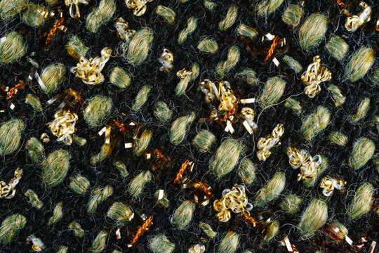 Modern tweed luxury fashion woollen fabric texture macro
