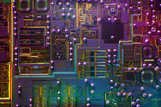 Wafer chip bumping micrograph