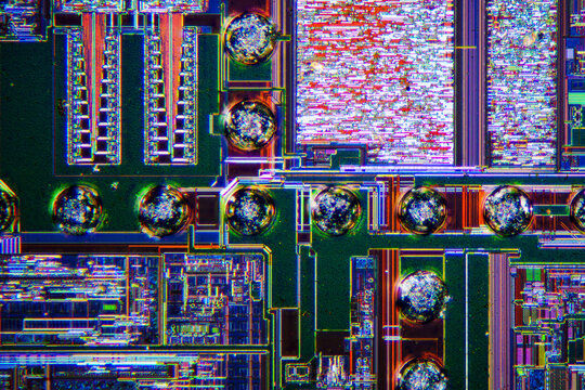 Wafer chip bumping micrograph