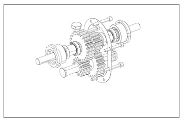 3D Project of a Precision Gearbox for Efficient Power Transmission