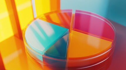 Fototapeta premium Vibrant Circular Chart with Colorful Sections