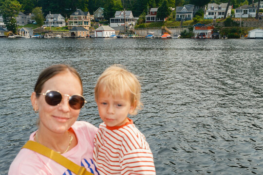 Candid Mother And Son