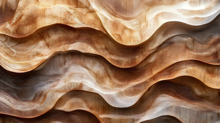 Obraz premium Abstract Brown Wooden Texture 3D Illustration