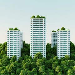 Green City Concept with Sustainable Architecture
