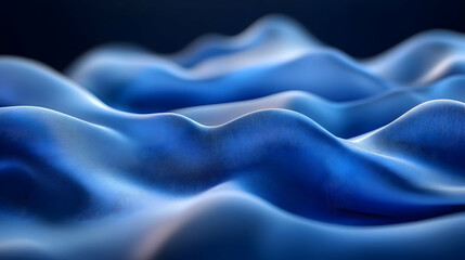 Obraz premium Abstract 3D Blue Wavy Background