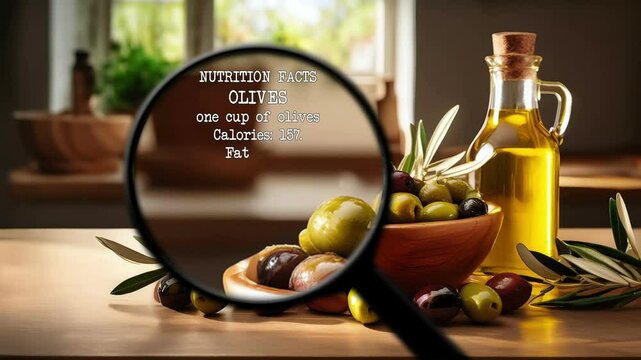 Searching for nutrition facts of olives