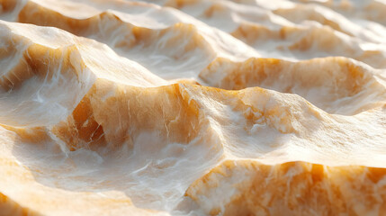 Obraz premium Abstract Background Image of Wavy Orange and White Pattern