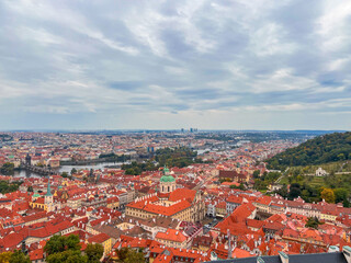 Obraz premium Prague, Czech Republic - aerial city view