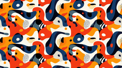 Naklejka premium Cool abstract pattern with vibrant colors and dynamic shapes ideal for textile or wallpaper design