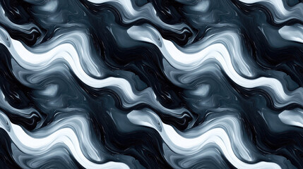 Obraz premium Seamless acrylic gray gradient pattern featuring wavy strokes trendy chaotic abstract organic design