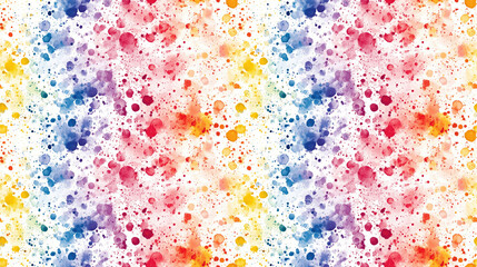 Obraz premium Vibrant abstract watercolor pattern featuring a seamless rainbow color blot design ideal for textile and graphic applications