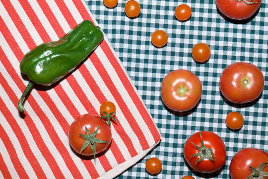 Harvest of vegetables