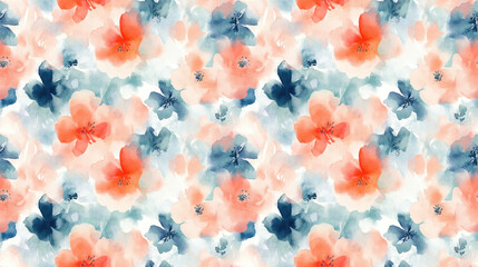 Seamless watercolor background pattern featuring soft pastel hues ideal for textile design and graphic projects