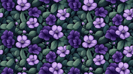 Fototapeta premium Seamless pattern of wild daisies in a pastel colored field with a soft paint effect perfect for romantic designs