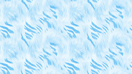 Obraz premium Colorful seamless animal fur pattern featuring pastel blue tiger stripes on a white background ideal for modern fabric designs textiles crafting