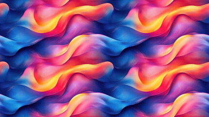 Obraz premium Colorful gradient seamless pattern featuring abstract brush strokes and curves ideal for modern interior design and digital arts