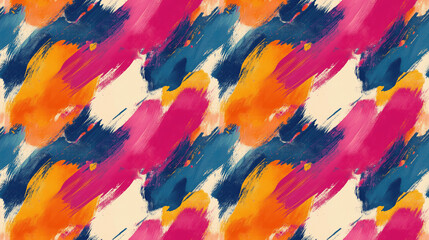 Seamless abstract pattern featuring vintage decorative textures with large colorful paint strokes ideal for background design computer graphics
